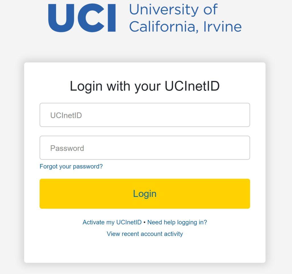 Logging In UCI Office of Research