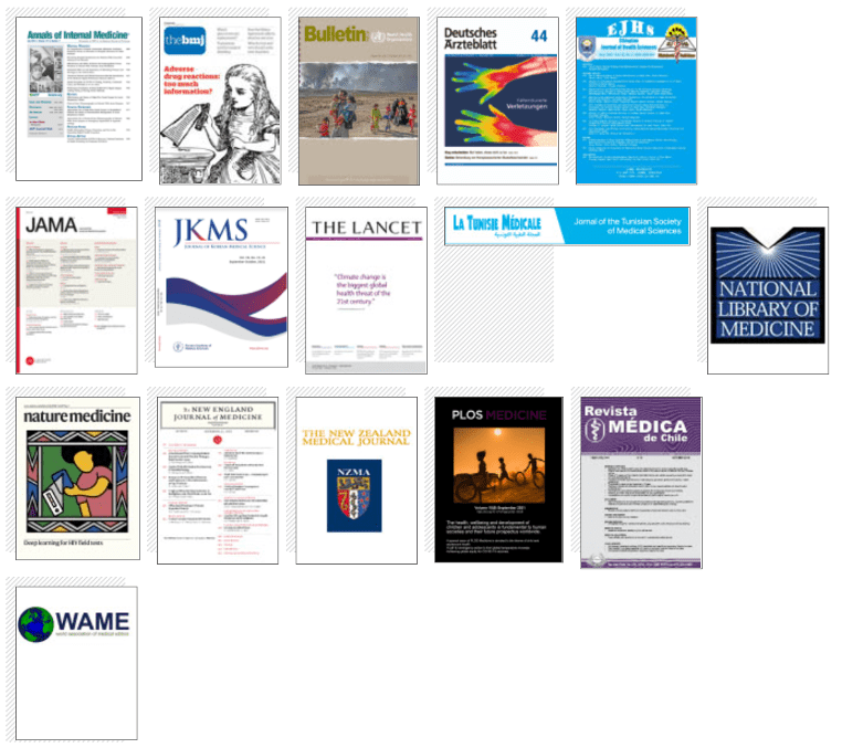 Image of multiple medical journals