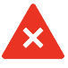 Red triangle with X